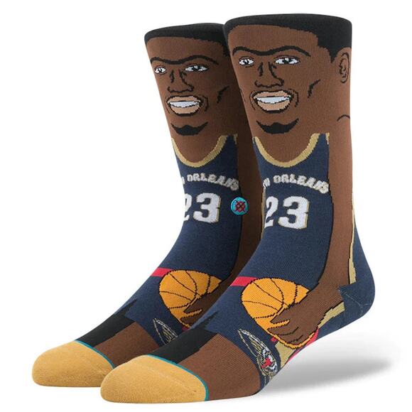 Stance NBA Legends Anthony Davis Hardwood Classics Crew Socks Men’s L 9-12 New - Picture 1 of 13
